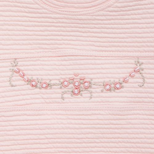 Conjunto de Bebê Feminino Matelassê Bordado Rococó - ROSA BEBE