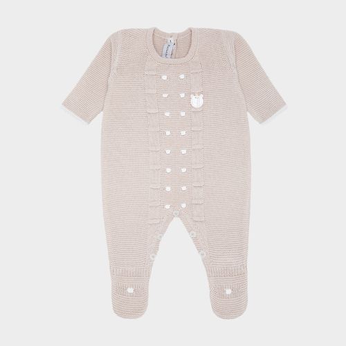 Saída de Maternidade Tricot Bordado Poás - KAKI