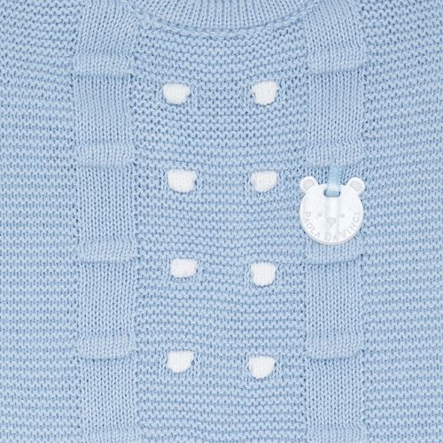 Saída de Maternidade Tricot Bordado Poás - AZUL SKY