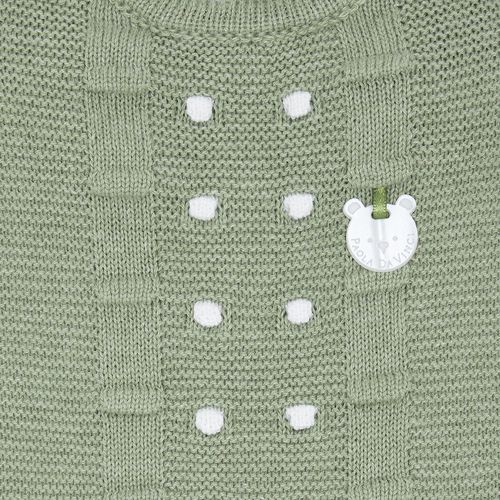 Saída de Maternidade Tricot Bordado Poás - VERDE M. PLANT