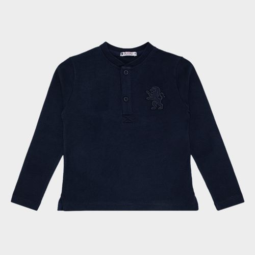 Camiseta Malhão Infantil Masculina Manga Longa - AZUL MARINHO
