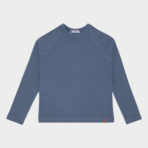 Camiseta Infantil Masculina Manga Longa Malha - AZUL