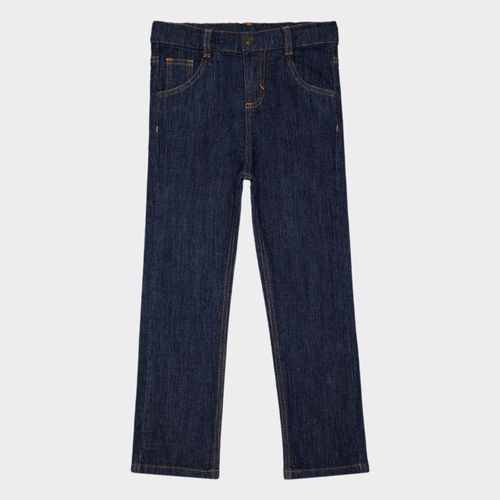 Calça Jeans Infantil Masculina com Bolsos - AZUL MARINHO