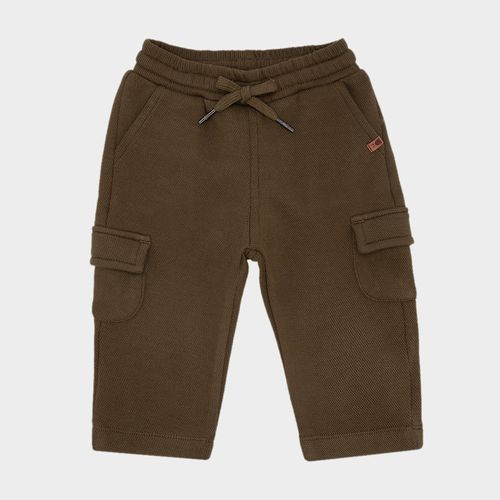 Calça de Bebê Masculina Malha Piquet com Bolso - VERDE