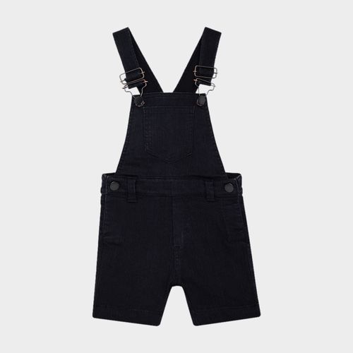 Jardineira de Bebê Masculina Jeans - PRETO