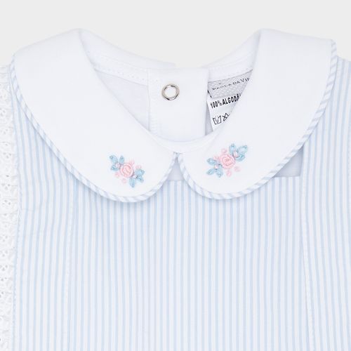 Romper de Bebê Feminino Annaruga com Body - AZUL BEBE