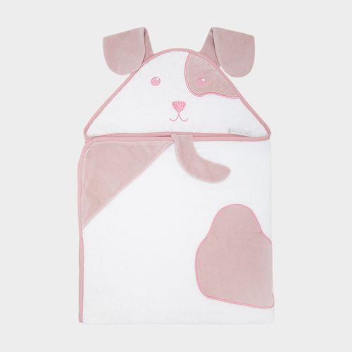 Toalha de Banho de Bebê Algodão Egípcio Cachorro Malhado - ROSE