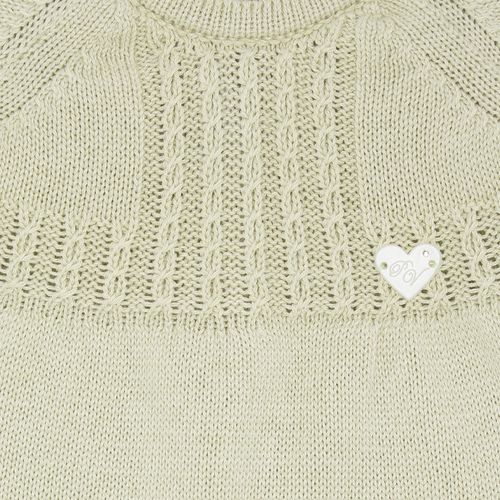 Saída de Maternidade Feminina Tricot Vestido Trança Finas - ALOE WASH
