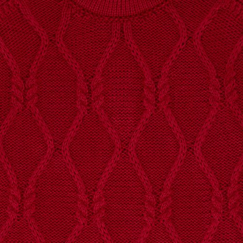 Saída de Maternidade Tricot Losangos com Manta - VERMELHO