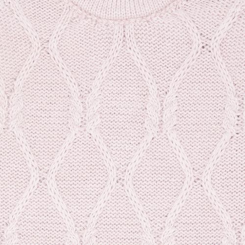 Saída de Maternidade Tricot Losangos com Manta - ROSA PASTEL