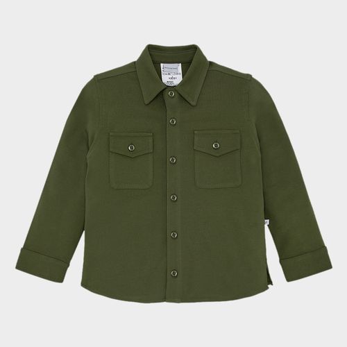 Camisa Infantil Masculina Manga Longa Piquet Pima - VERDE