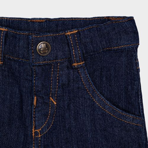 Calça Jeans de Bebê Masculina com Bolsos - AZUL MARINHO