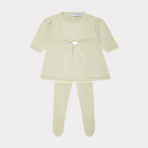 Saída de Maternidade Feminina Tricot Vestido Jacquard - ALOE WASH
