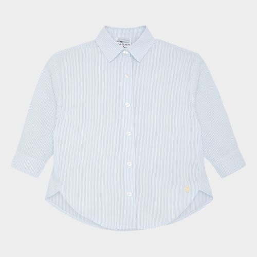 Camisa Infantil Feminina Manga longa Listrada Anarruga - AZUL BEBE