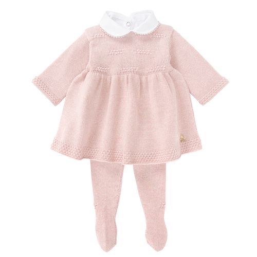 Saída de Maternidade Feminina Completa Tricot com Pérolas - ROSE