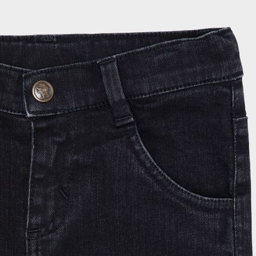 Calça Infantil Masculina Jeans com Bolsos - PRETO