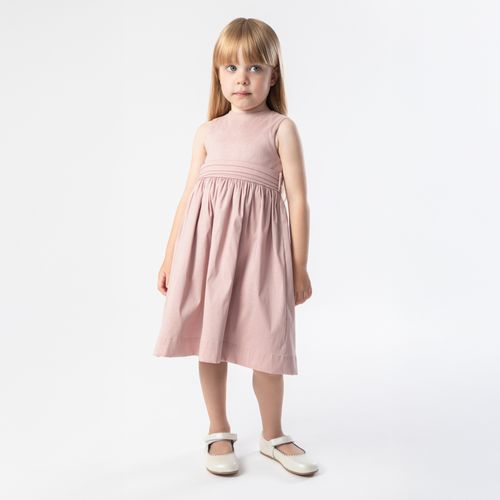 Vestido de Bebê Feminino Tafetá com Pregas - ROSE