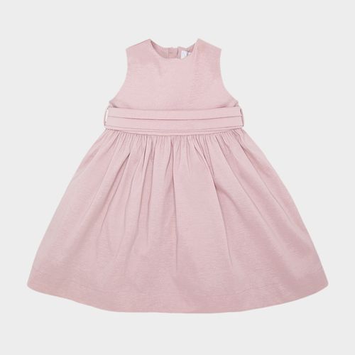 Vestido de Bebê Feminino Tafetá com Pregas - ROSE
