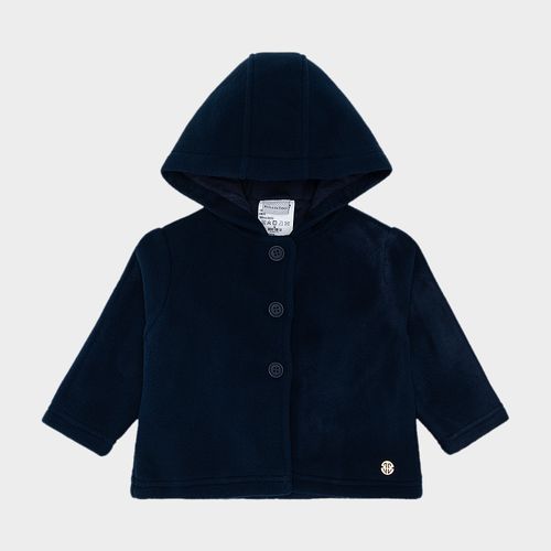 Casaco de Bebê Feminino com Capuz - AZUL MARINHO