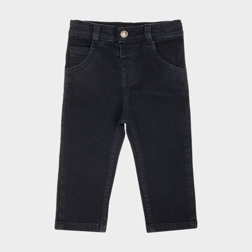 Calça Jeans de Bebê Masculina com Bolsos - PRETO
