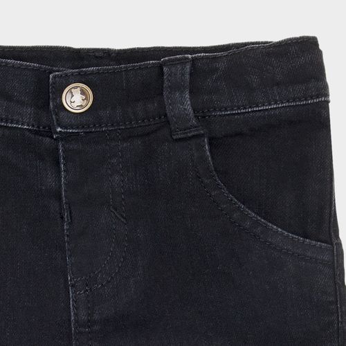 Calça Jeans de Bebê Masculina com Bolsos - PRETO