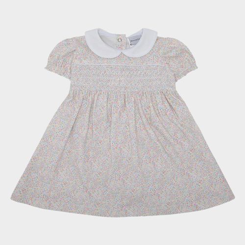 Macacão Vestido de Bebê Feminino Liberty Fabrics Mini Flower - AMARELO