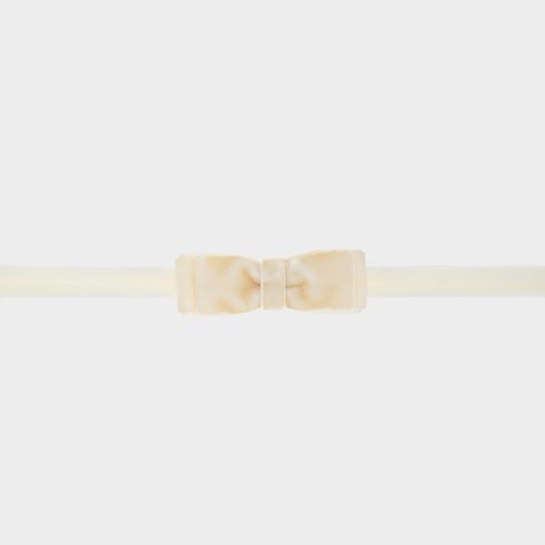 Faixa de Bebê com Laço Duplo Veludo - AMARELO
