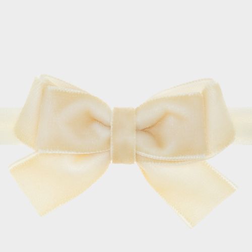 Faixa de Bebê com Laço Veludo - AMARELO