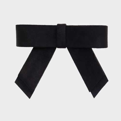 Laço Infantil de Cabelo Suede - PRETO