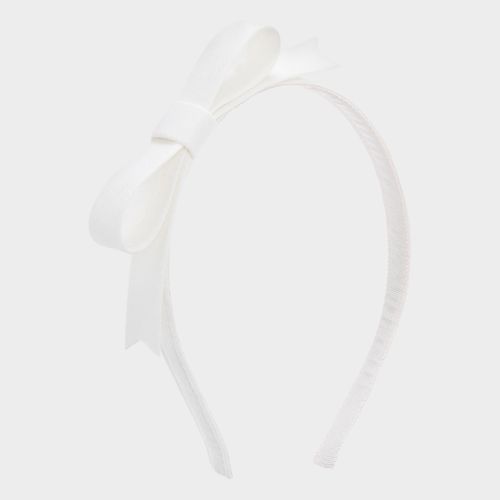 Tiara Infantil com Laço Suede - AREIA