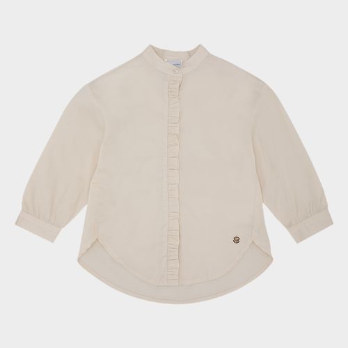 Bata Infantil Feminina Manga Longa Algodão - BEGE