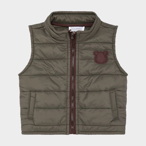 Colete de Bebê Masculino Puffer com Bolsos - VERDE
