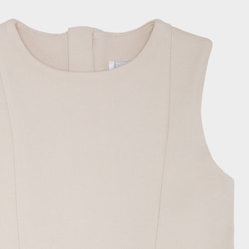 Vestido de Bebê Feminino com Pregas - OFF WHITE