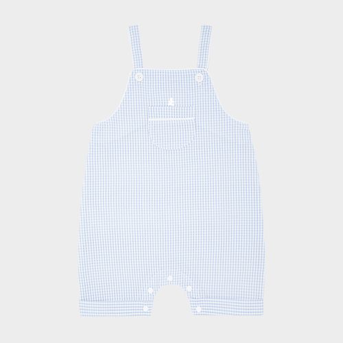 Romper de Bebê Masculino Annaruga Xadrez - AZUL BEBE
