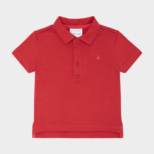 Polo de Bebê Menino Manga Curta Piquet Pima - VERMELHO