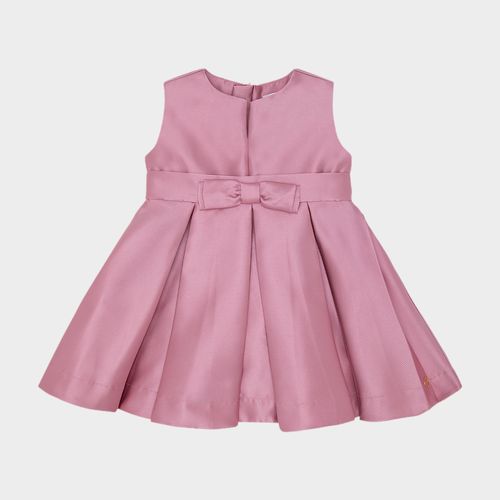 Vestido de Bebê Feminino Zibeline com Laço - ROSE