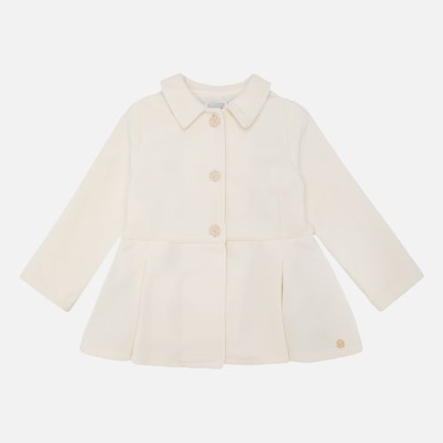 Casaco Infantil Feminino com Gola - OFF WHITE