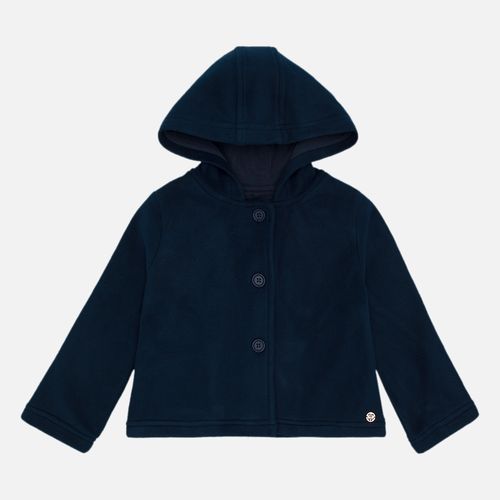 Casaco Infantil Feminino com Capuz - AZUL MARINHO