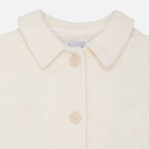 Casaco Infantil Feminino com Gola - OFF WHITE
