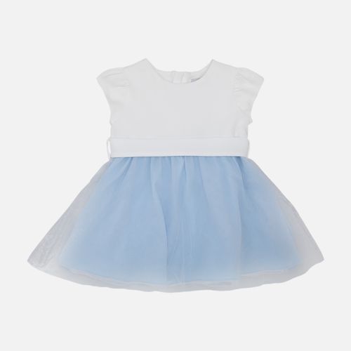 Vestido de Festa de Bebê Feminino Tule - AZUL