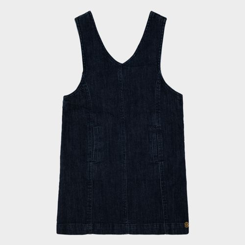 Salopete Infantil Feminina Jeans - AZUL MARINHO