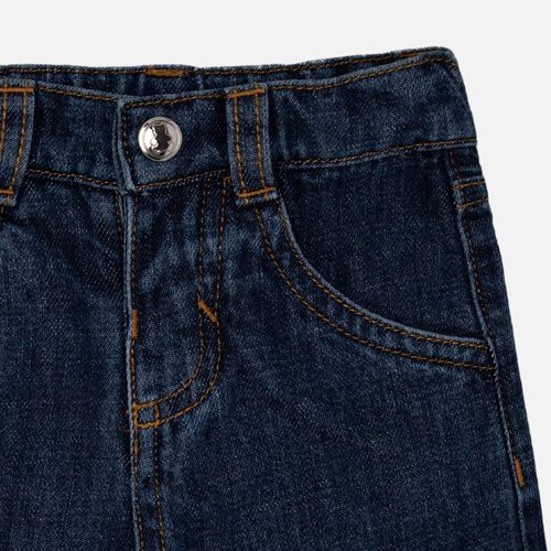 Calça Jeans de Bebê Masculina com Bolsos - AZUL MARINHO