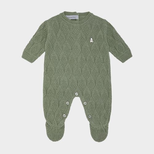 Saída de Maternidade Masculina Tricot Pinha - VERDE M.PLANT