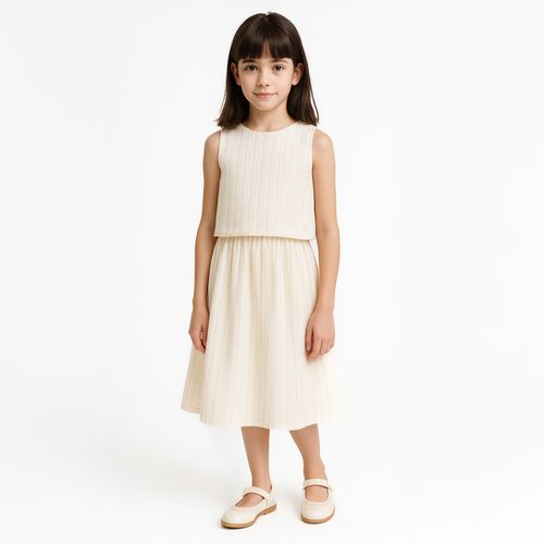 Conjunto de Festa Feminino Infantil - OFF WHITE