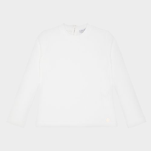 Blusa Infantil Feminina de Manga Longa - OFF WHITE
