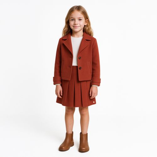 Saia Infantil Feminina Lã com Pregas - BRICK
