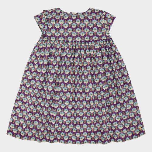 Vestido Infantil Feminino Algodão Egípcio Liberty Fabrics - ROXO