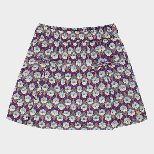 Saia Infantil Feminina Algodão Egípcio Liberty Fabrics - ROXO