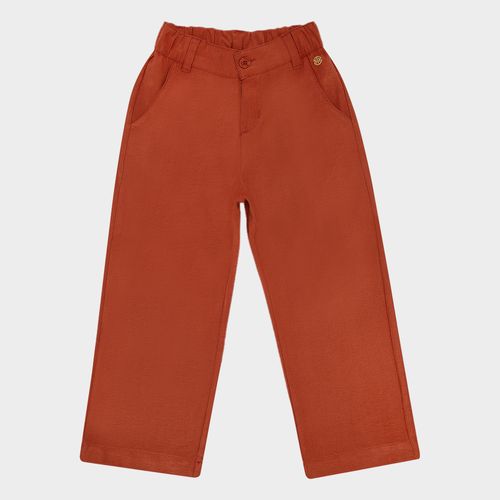 Calça Infantil Feminina Pantacourt Alfaiataria - BRICK