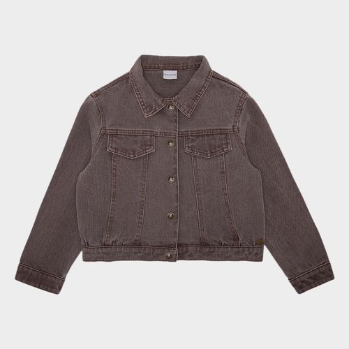 Jaqueta Jeans Infantil Feminina - MARROM